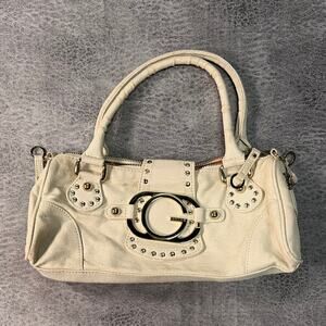 Guess Cream Y2k Embellished Mini Handbag